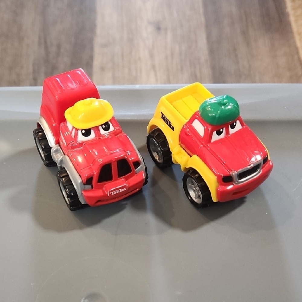 Tonka Red and Yellow Toy Truck Duo